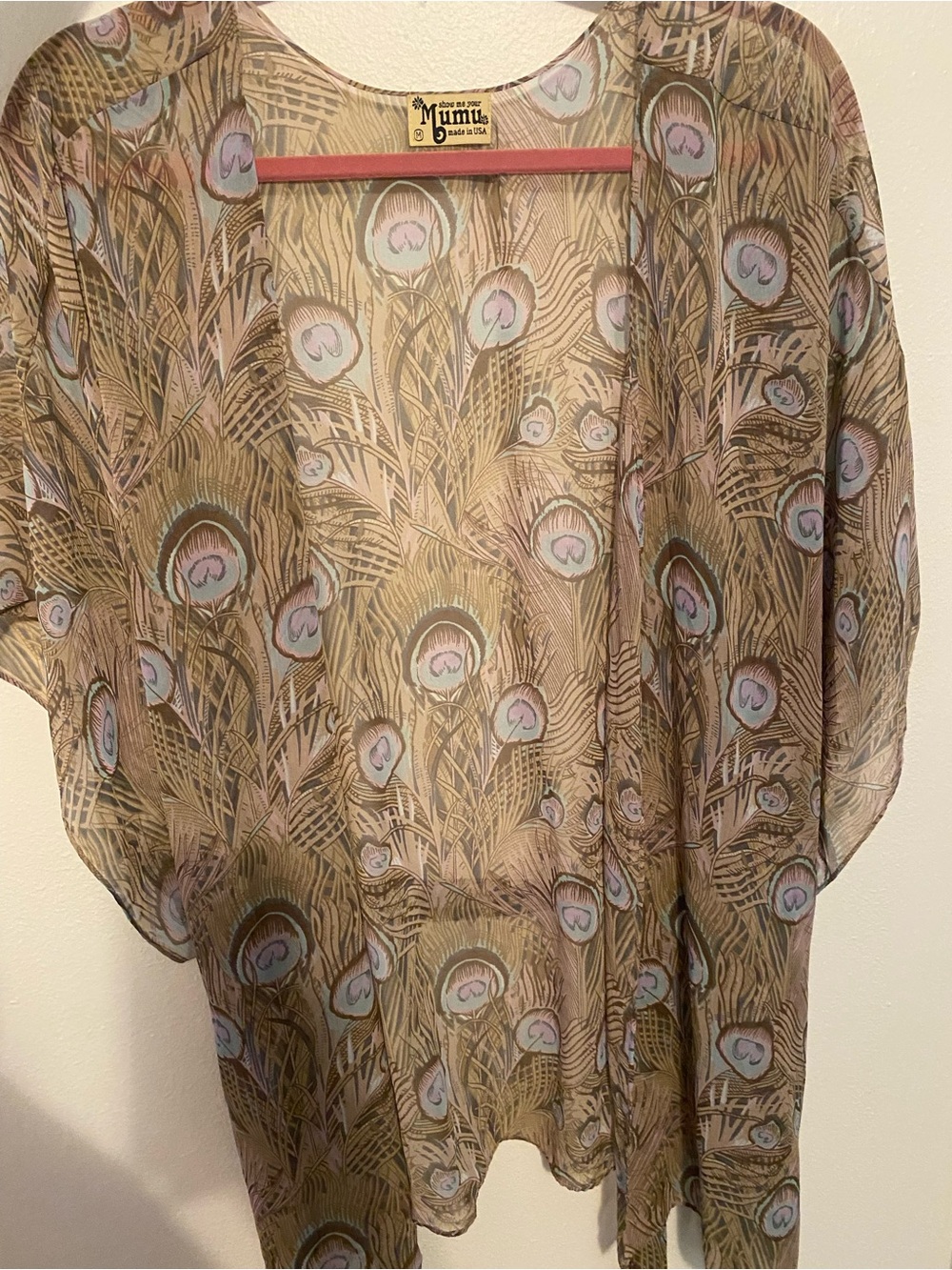 Show Me Your MuMu Sheer Taupe and Cream Printed Robe